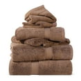 thumbnail image 1 of Superior Hymnia Egyptian Cotton 6-Piece Towel Set, Chocolate, 1 of 8