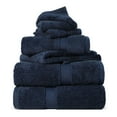 thumbnail image 1 of Superior Hymnia Egyptian Cotton 6-Piece Towel Set, Navy Blue, 1 of 8
