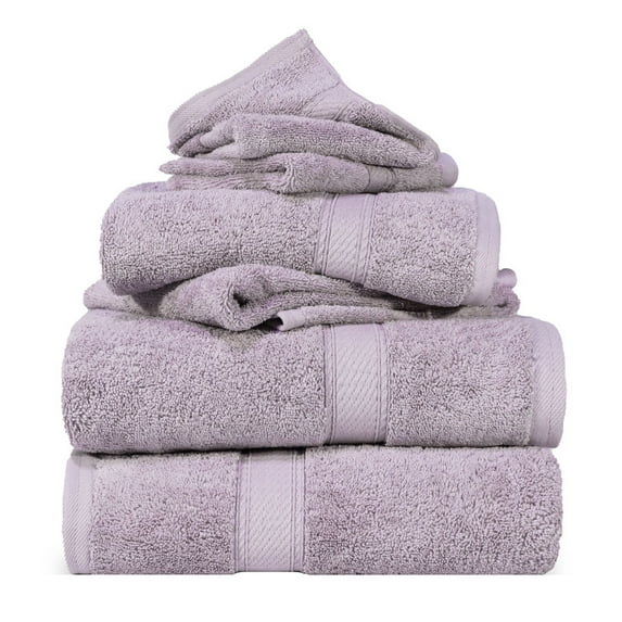 Superior Hymnia Egyptian Cotton 6-Piece Towel Set, Purple