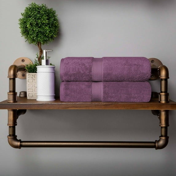 Superior Hymnia Egyptian Cotton Bath Towel Set, Plum