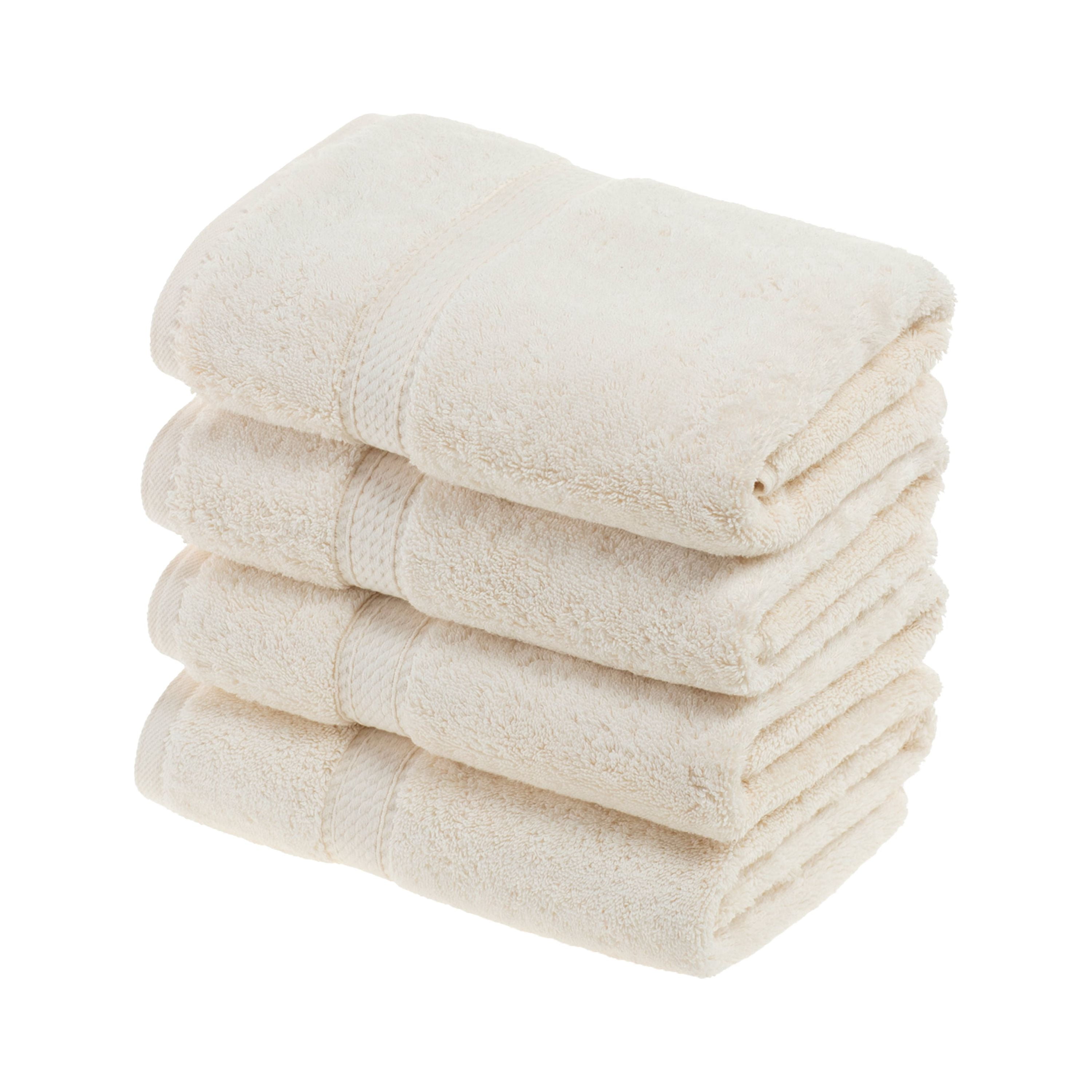 Superior Highly Absorbent Cotton 4-pc. Hand Towel Set Silver