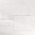 thumbnail image 1 of Superior Inaya Striped Shag Washable Bath Rug, Set of 2, Large, White, 1 of 11