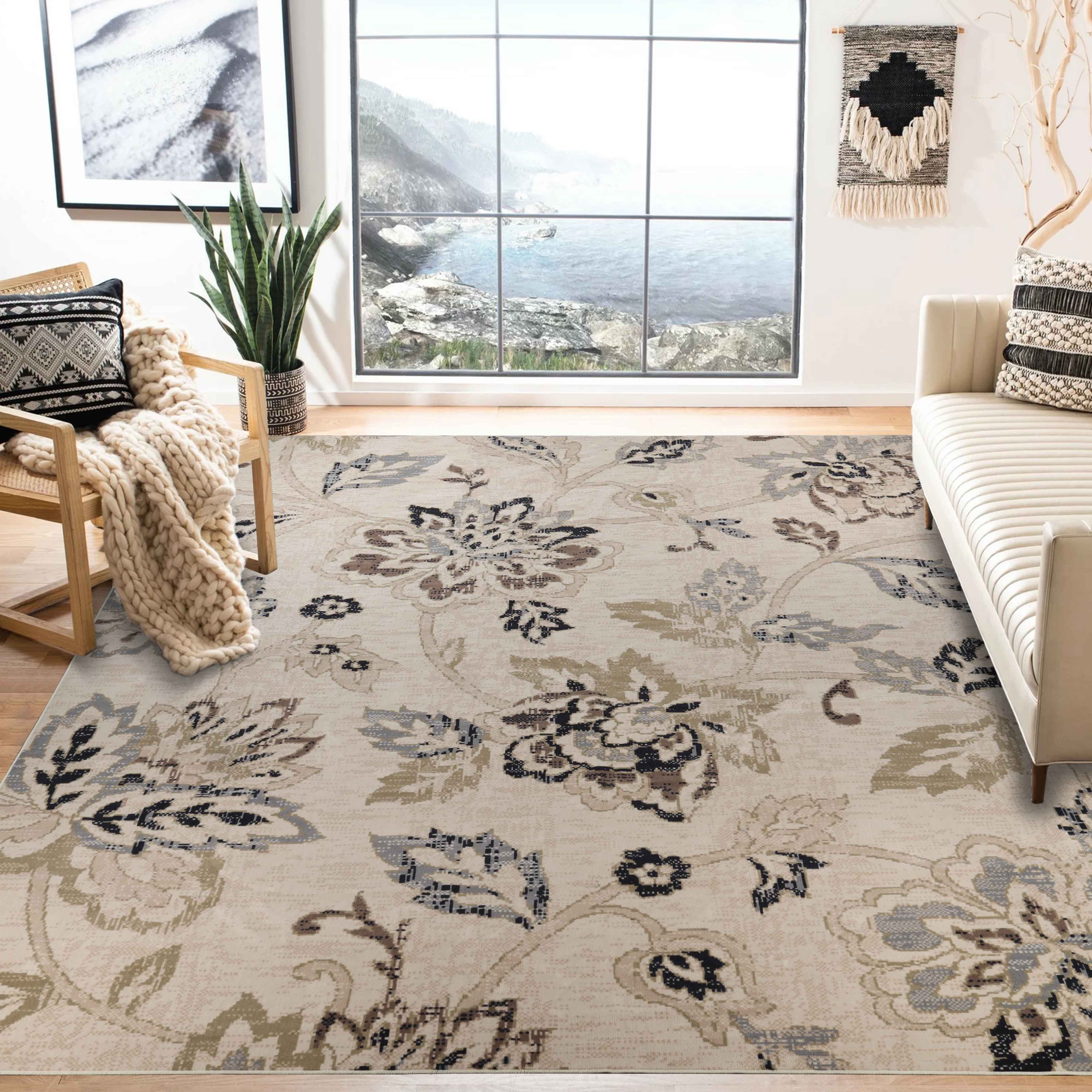 Superior Jacobean Indoor Area Rug, 12' x 18', Multi-Colored