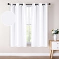 thumbnail image 1 of Superior Jaxon Blackout Curtains, Grommet Header, Set of 2, 42" x 63", Snow White, 1 of 6