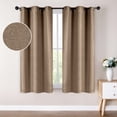 thumbnail image 1 of Superior Jaxon Blackout Curtains, Grommet Header, Set of 2, 42" x 63", Tan, 1 of 6