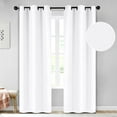 thumbnail image 1 of Superior Jaxon Blackout Curtains, Grommet Header, Set of 2, 42" x 96", Snow White, 1 of 6