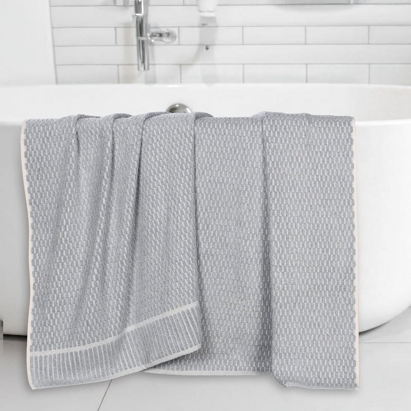 Superior Juno Viscose Cotton Blend Medium Weight Bath Sheets, Set of 2, Denim Blue