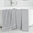 thumbnail image 1 of Superior Juno Viscose Cotton Blend Medium Weight Bath Sheets, Set of 2, Denim Blue, 1 of 11