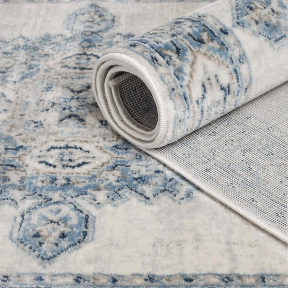 Superior Kailani Modern Medallion Indoor Area Rug, 7' 6" x 9' 6", Cream-Blue