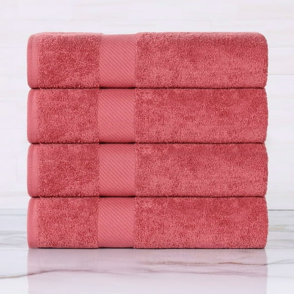 Superior Kendell Egyptian Cotton Bath Towels, Set of 4, Sandy Rose