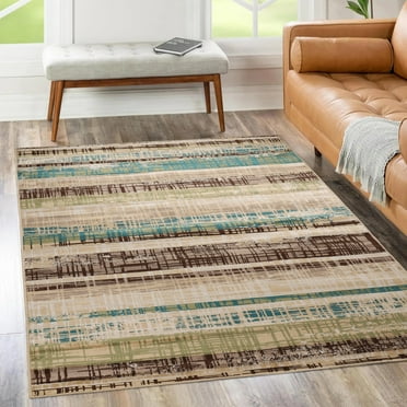 Superior Kylemore Modern Abstract Indoor Area Rug, 8' x 10', Chocolate
