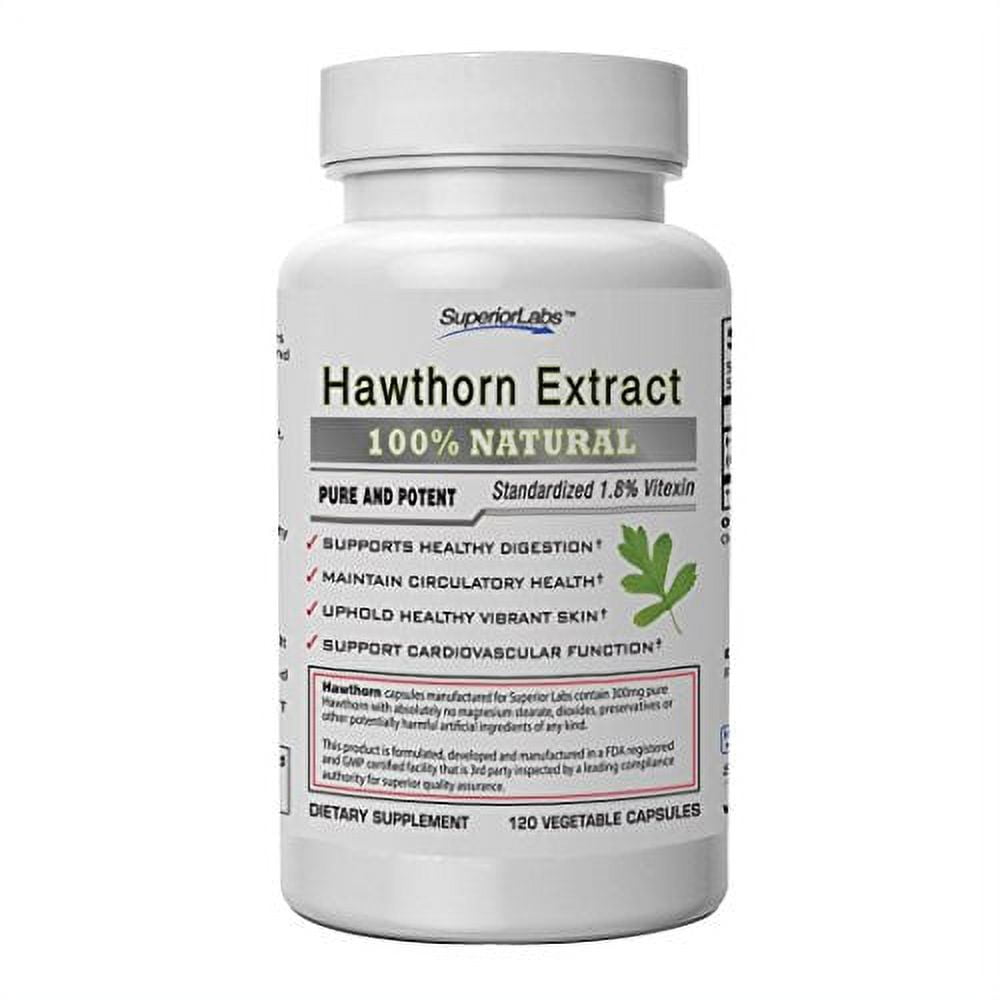 Superior Labs — Best Hawthorn Vitamin Supplement NonGMO, Non Synthetic