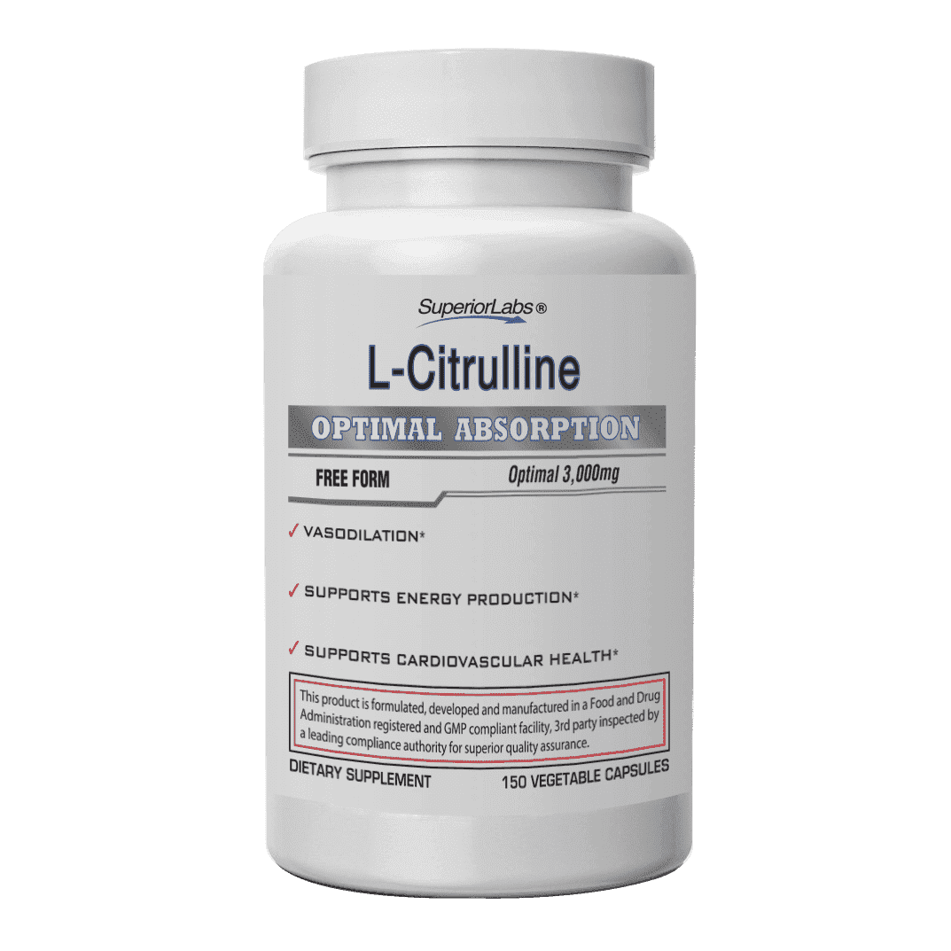 L-Citrulline – Optimal 3,000mg Dosage – 150 Vegetable Capsules – Supports Vasodilation, Energy Production and Cardiovascular Health