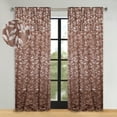 thumbnail image 1 of Superior Blackout Leaves Light Filtering Back Tab Curtain Panel Set, 52"x96", Cooper, 1 of 6
