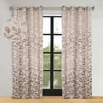 thumbnail image 1 of Superior Blackout Leaves Curtains Set of 2, Light Filtering Grommet Curtain Panel Set, Bronze, 52"W x 108"L, 1 of 7