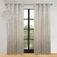 thumbnail image 1 of Superior Blackout Leaves Light Filtering Grommet Curtain Panel Set, 52"x108", Ivory, 1 of 7
