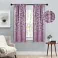 thumbnail image 1 of Superior Blackout Leaves Curtains Set of 2, Light Filtering Rod Pocket Curtain Panel Set, Wisteria, 26"W x 63"L, 1 of 8