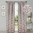 thumbnail image 1 of Superior Blackout Leaves Light Filtering Rod pocket Curtain Panel Set, 36"x72", Champagne, 1 of 9