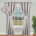 thumbnail image 1 of Superior Blackout Leaves Curtains Set of 2, Light Filtering Grommet Curtain Panel Set, Champagne, 46"W x 84"L, 1 of 11