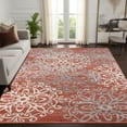 thumbnail image 1 of Superior Modern Floral Scroll Pet and Kid-Friendly Indoor Area Rug, 4'x6', Ginger, 1 of 5