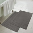 thumbnail image 1 of Superior Leo Cotton Geometric Border Bath Mat, 22" x 35", Set of 2, Coral, 1 of 10