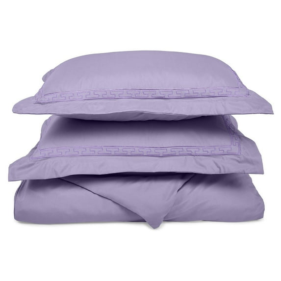 Superior Light Weight and Super Soft Brushed Microfiber, Wrinkle Resistant Duvet Cover with Regal Embroidered Pillow Shams