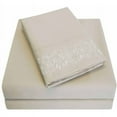 thumbnail image 1 of Superior Light Weight and Super Soft Brushed Microfiber, Wrinkle Resistant Sheet Set with Floral Lace Embroidery, 1 of 2