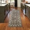 thumbnail image 1 of Superior Lille Traditional Floral Indoor Runner Rug, Brown, 2' 7" x 12', 1 of 8