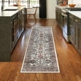 thumbnail image 1 of Superior Lille Traditional Floral Indoor Runner Rug, Brown-Salmon, 2' 7" x 8', 1 of 7