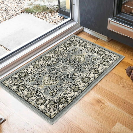 Superior Lille Traditional Floral Indoor Runner Rug, Cream, 2' x 3'
