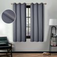 thumbnail image 1 of Superior Linen Blackout Curtains, Grommet Header, Set of 2, 42" x 63", Charcoal, 1 of 6