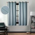 thumbnail image 1 of Superior Linen Blackout Curtains, Grommet Header, Set of 2, 42" x 63", Teal, 1 of 6