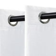 thumbnail image 1 of Superior Linen Blackout Curtains, Grommet Header, Set of 2, 52" x 63", Snow White, 1 of 8