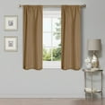 thumbnail image 1 of Superior Linen Blackout Curtains, Rod Pocket, Set of 2, 26" x 63", Acorn, 1 of 8