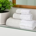 thumbnail image 1 of Superior Lodie Cotton Jacquard 3 Piece Towel Set, Black-Ivory, 1 of 10