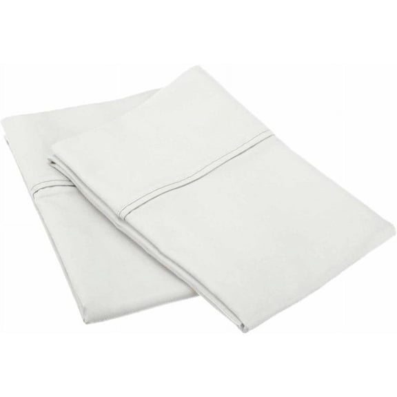 Superior Cotton Blend 800 Thread Count Pillowcase Set of 2, Standard Size, White