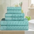 thumbnail image 1 of Superior Turkish Cotton Highly-absorbent 6-Piece Towel Set for Bathroom, Spa, and Gym, Cascade, 1 of 7