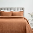 thumbnail image 1 of Superior Madrid Cotton Matelasse Bedspread Set, California King, Burnt Orange, 1 of 6