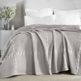 thumbnail image 1 of Superior Mai Geometric Waffle Cotton Blanket, King, Platinum, 1 of 9