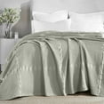 thumbnail image 1 of Superior Mai Geometric Waffle Cotton Blanket, Throw, Sage, 1 of 9