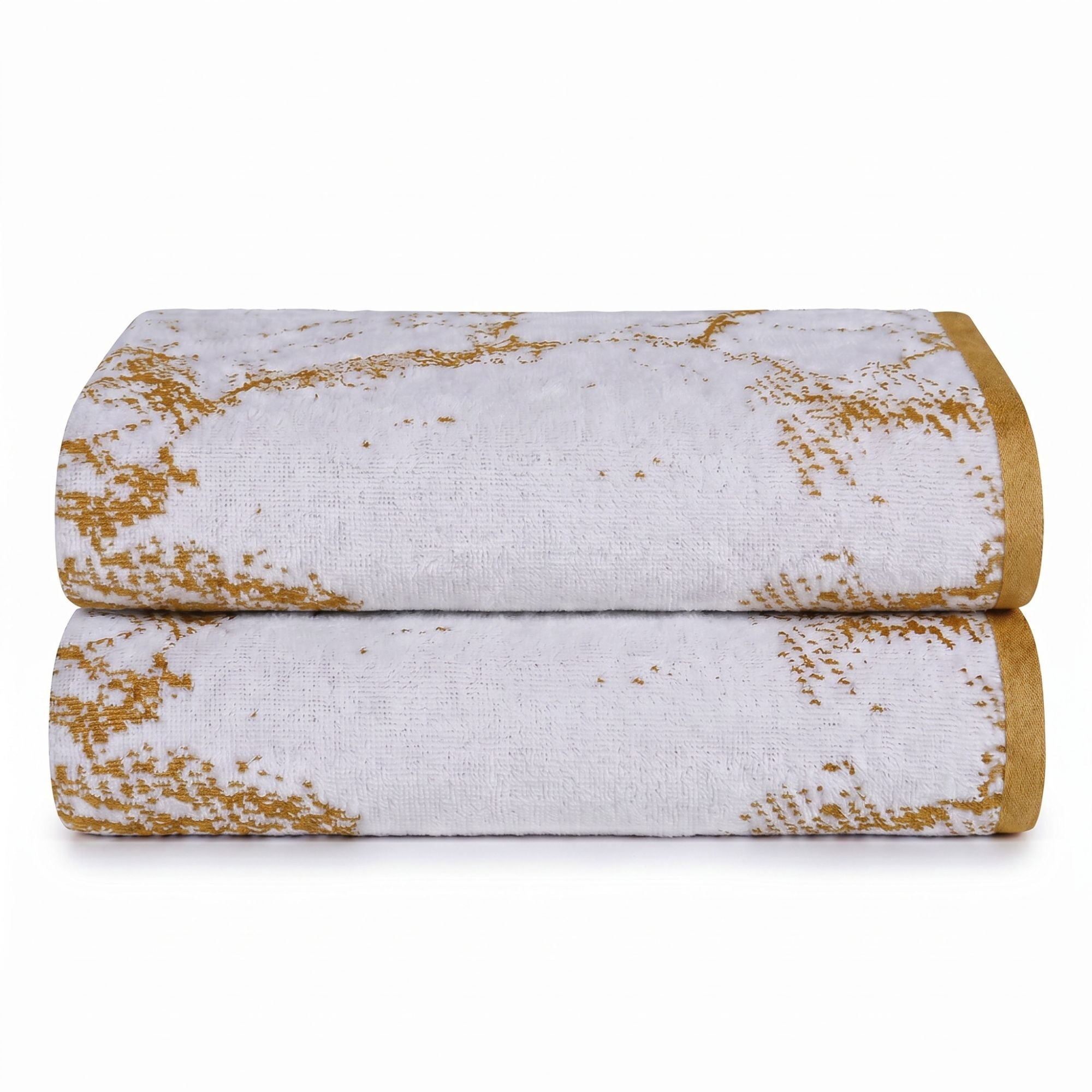 Superior Marble Pattern Oversized Cotton Bath Sheets, 2-Pack, Bronze