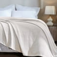 thumbnail image 1 of Superior Maya Chenille Herringbone Cotton Blanket, Twin, Tan, 1 of 9