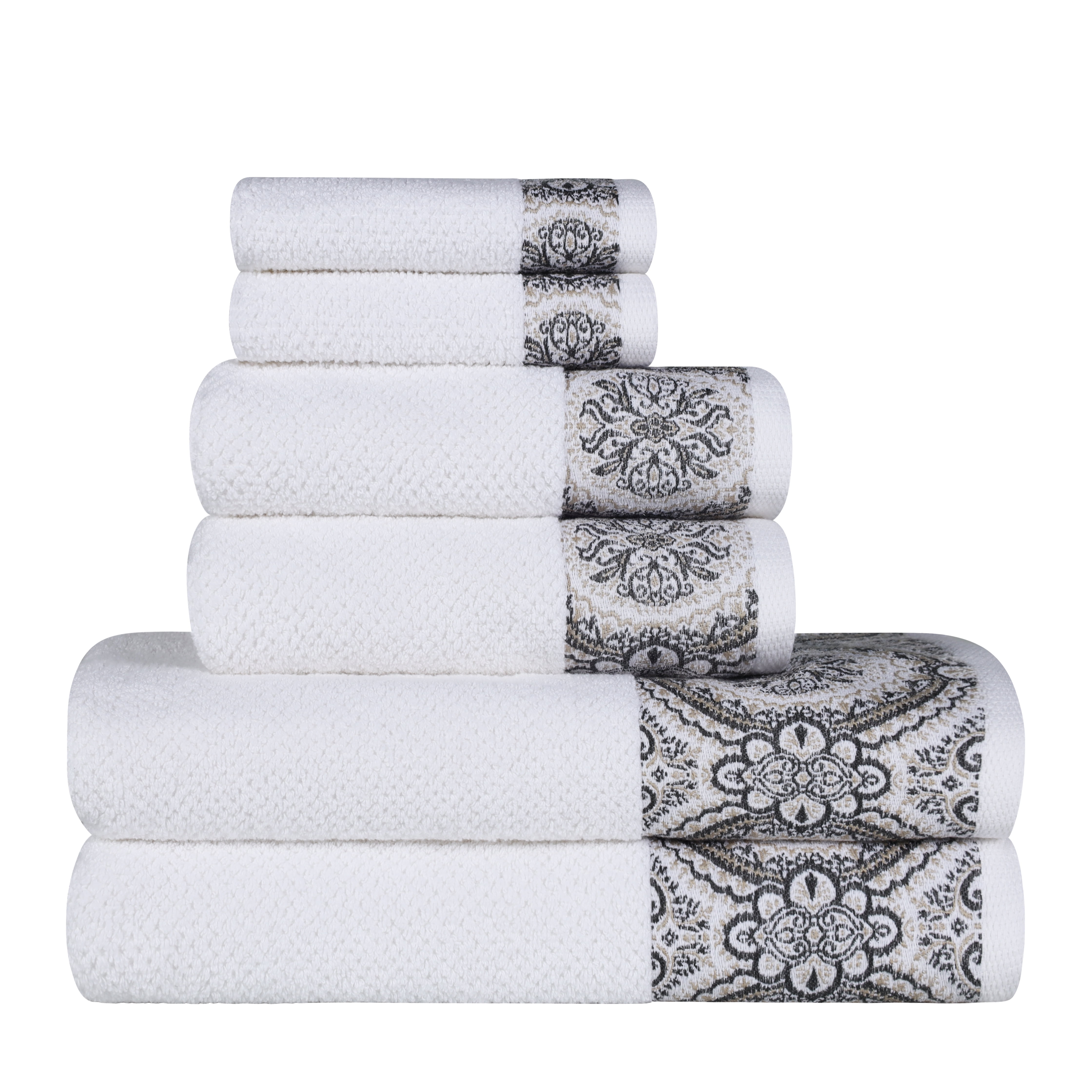 Moda At Home Allure Turkish Cotton Bath Sheet (White)