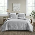 thumbnail image 1 of Superior Melange Flannel Cotton Duvet Set, King/California King, Grey, 1 of 9