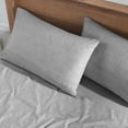 thumbnail image 1 of Superior Melange Flannel Cotton Pillowcases, Set of 2, King, Grey, 1 of 10
