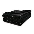 thumbnail image 1 of Superior Metallic Polka Dot Print Fleece Throw Blanket Black / Throw, 1 of 1