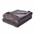 thumbnail image 1 of Superior Metallic Polka Dot Print Fleece Throw Blanket Grey / King, 1 of 2