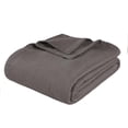 thumbnail image 1 of Superior Metro Chevron All-Season Cotton Blanket, California King, Charcoal, 1 of 6