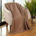 thumbnail image 1 of Superior Metro Chevron Zig-Zag All-Season Cotton Blanket, Throw (Non-Standard), Taupe, 1 of 13