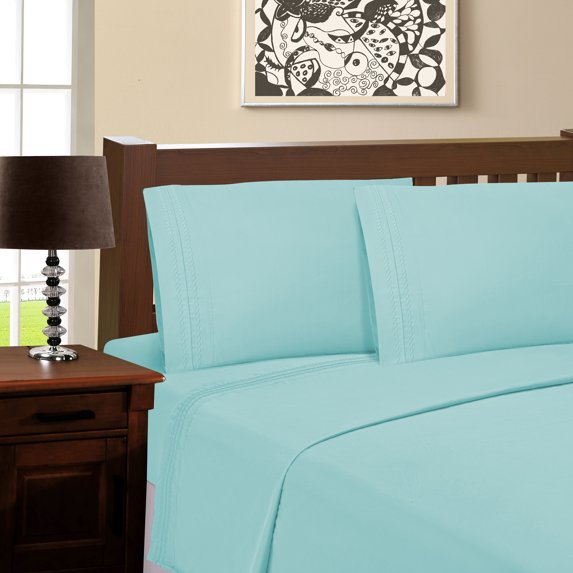 Superior Microfiber Pillowcase Set, King, Aqua Marine
